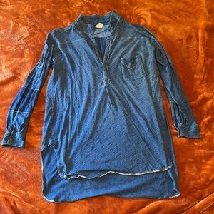 We The Free Blue Long Sleeve Shirt